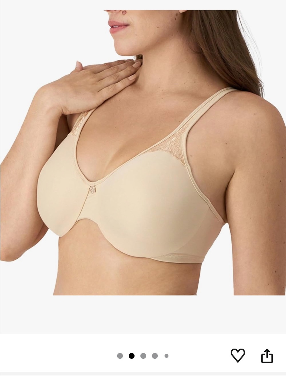Bali Nude Smooth Underwire T-Shirt Bra 38/C New with Tags